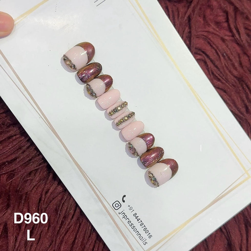 Cocoa Linea – L Short Round | Set of 10 or 12 Nails