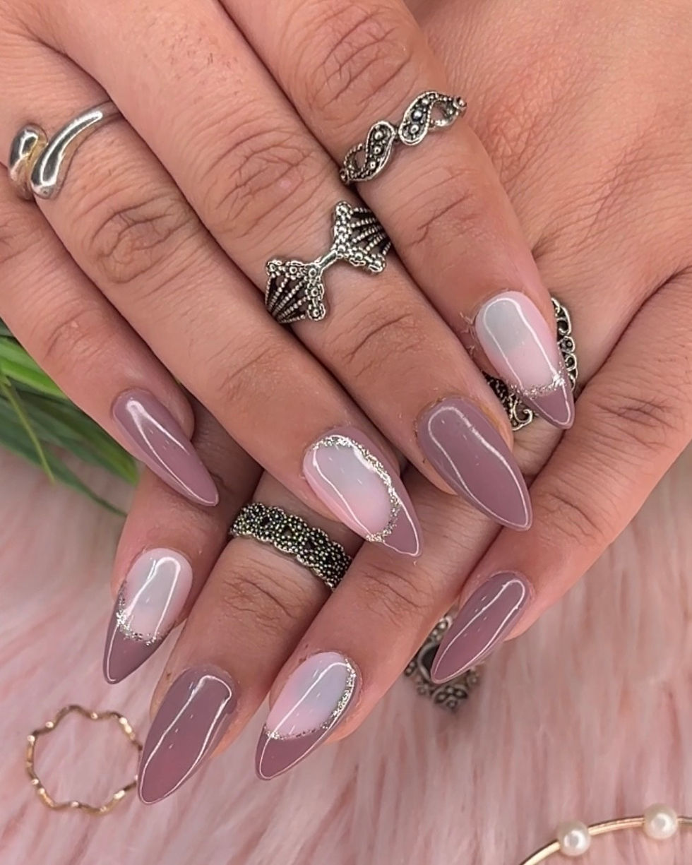 Thumbnail: Cocoa Fade – Fully Customizable Press-On Set | Hand or Toe