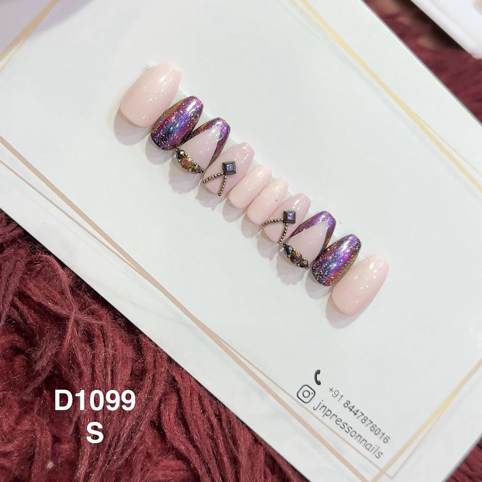 Cosmic Blush – S Short Coffin | Set of 10 or 12 Nails