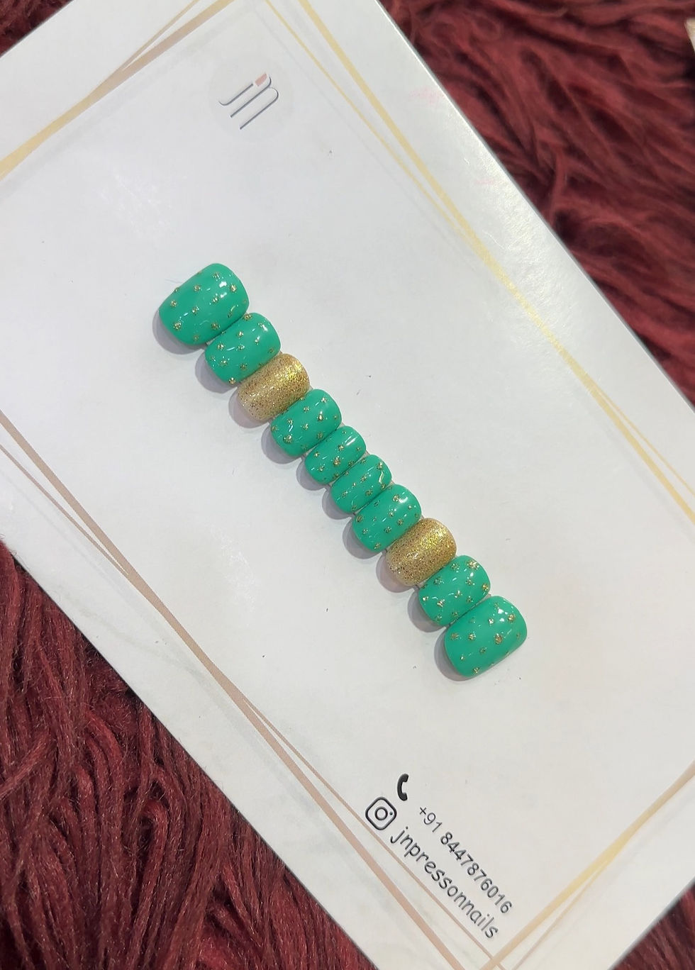 Mint Luxe – XS Short Square | Set of 10 or 12 Nails