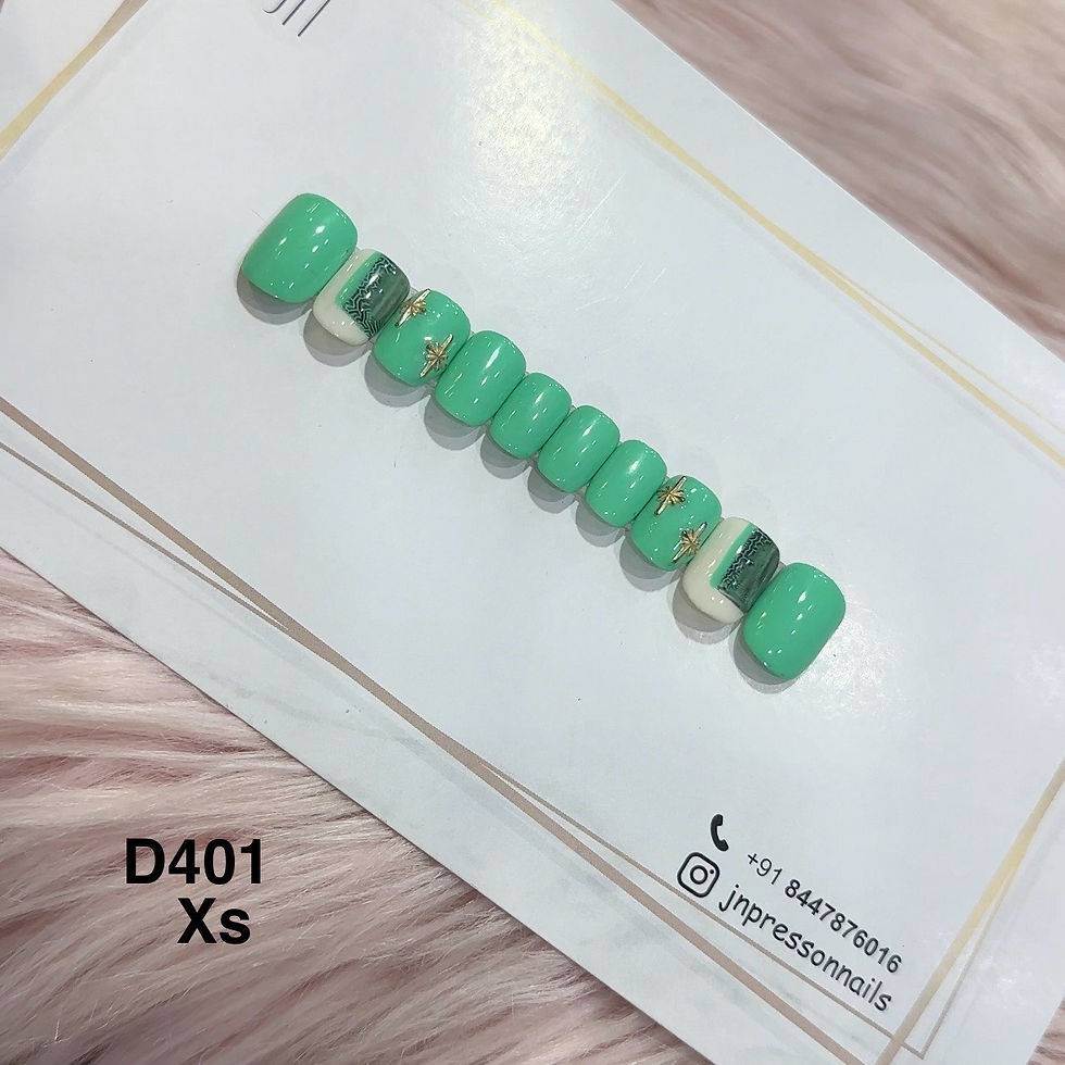 Mint Frost – XS Square | Set of 10 or 12 Nails