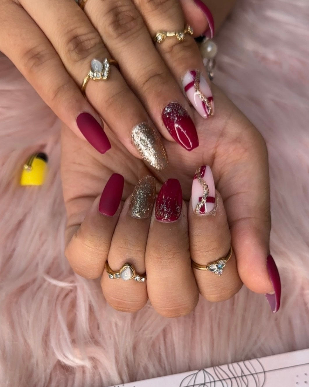 Crimson Gleam – Fully Customizable Press-On Set | Hand or Toe