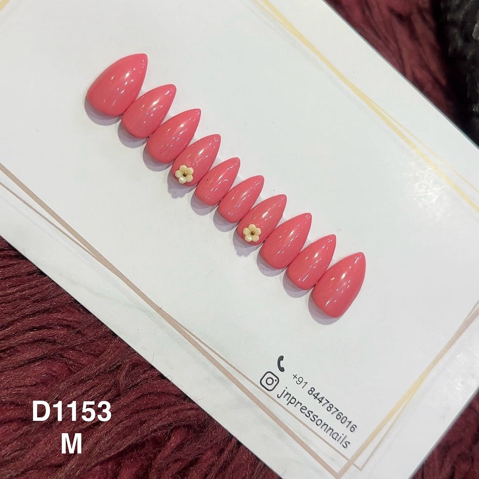 Blush Bloom – M Almond | Set of 10 or 12 Nails