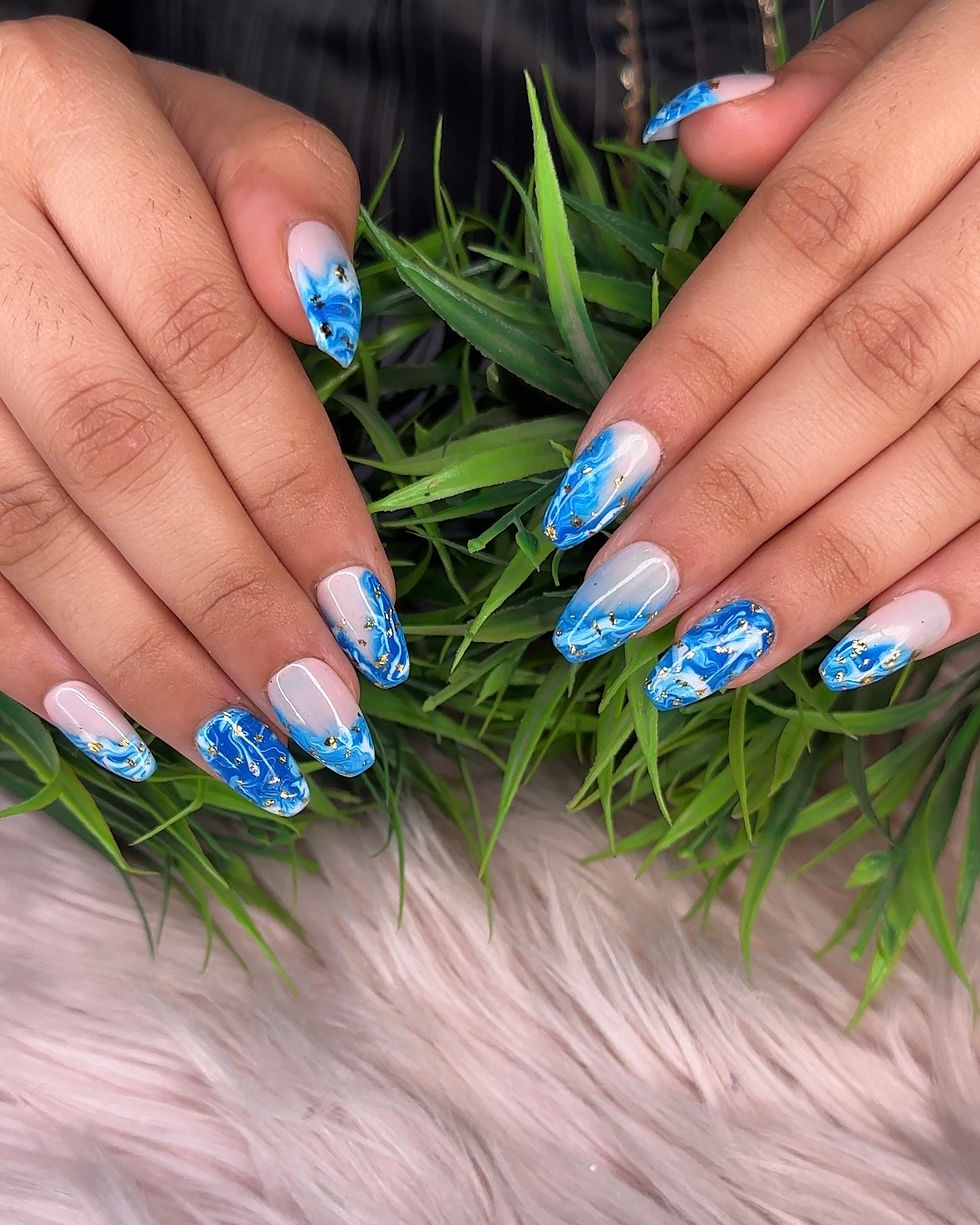 Thumbnail: Seafoam Blush – Fully Customizable Press-On Set | Hand or Toe