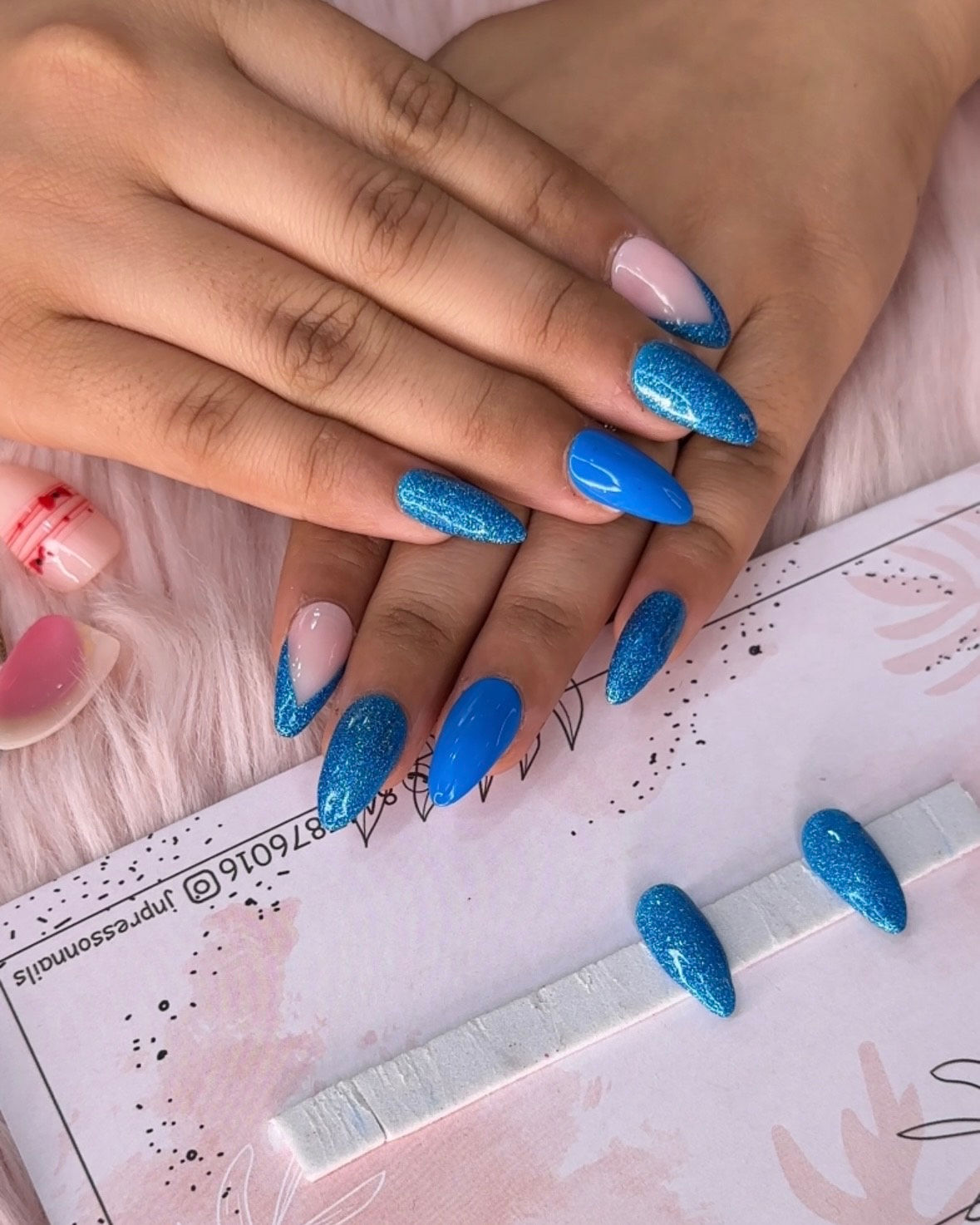 Ocean Drip – Fully Customizable Press-On Set | Hand or Toe