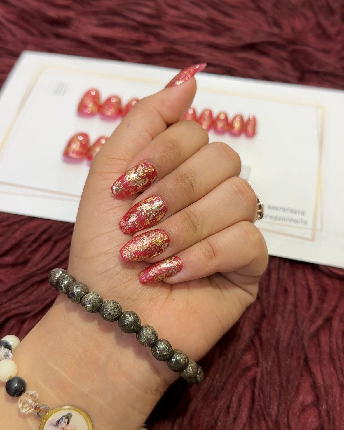 Scarlet Luxe – Short Coffin | Set of 20 Nails