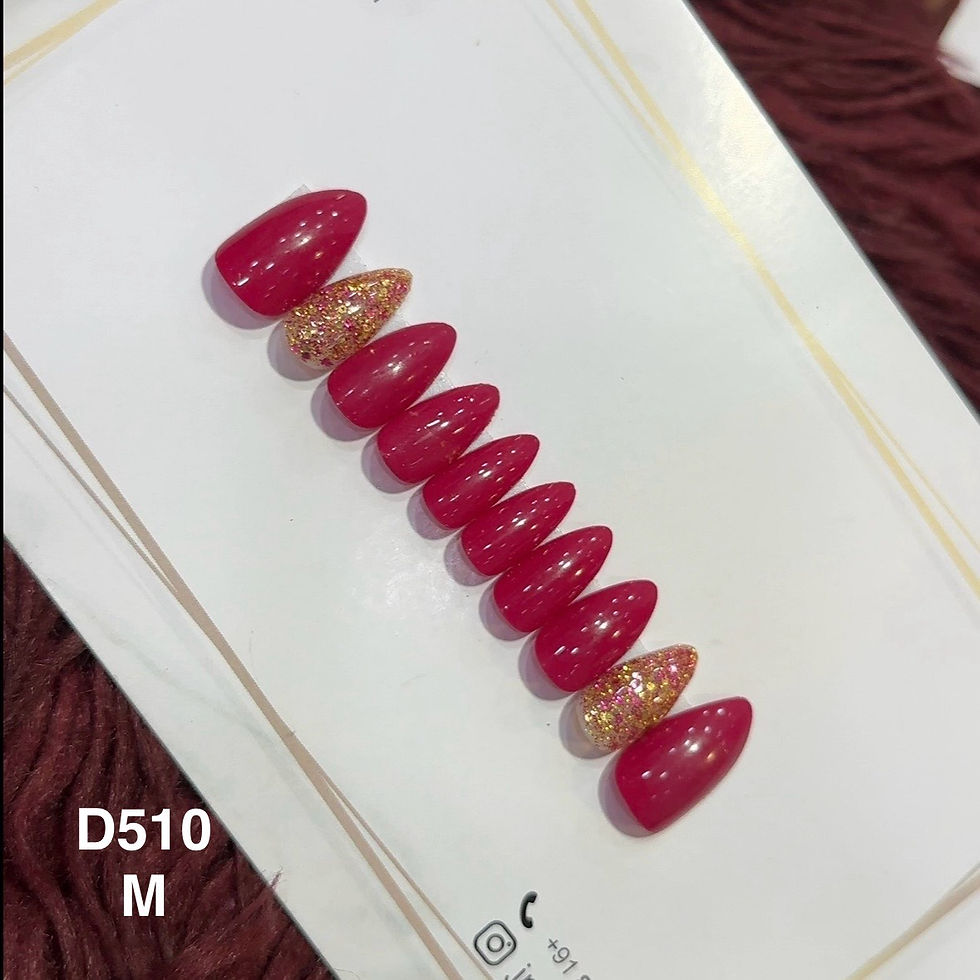 Ruby Rush – M Almond | Set of 10 or 12 Nails