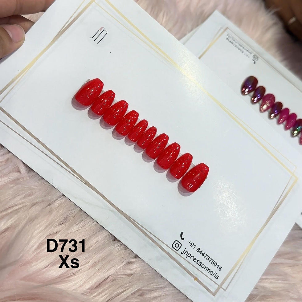 Ruby Rush – XS Short Coffin | Set of 10 or 12 Nails