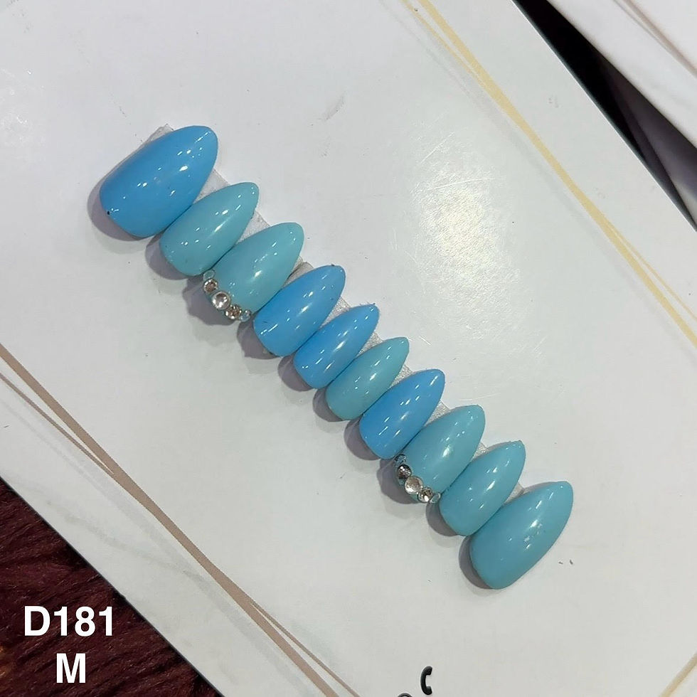 Azure Rush – M Almond | Set of 10 or 12 Nails