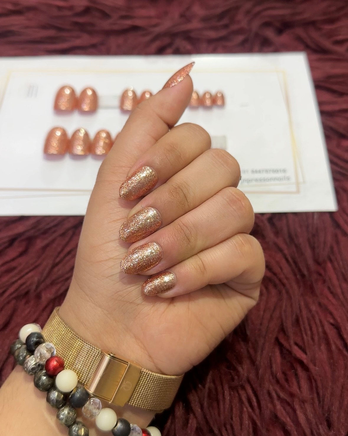 Gold Rush – Short Round | Set of 20 Nails