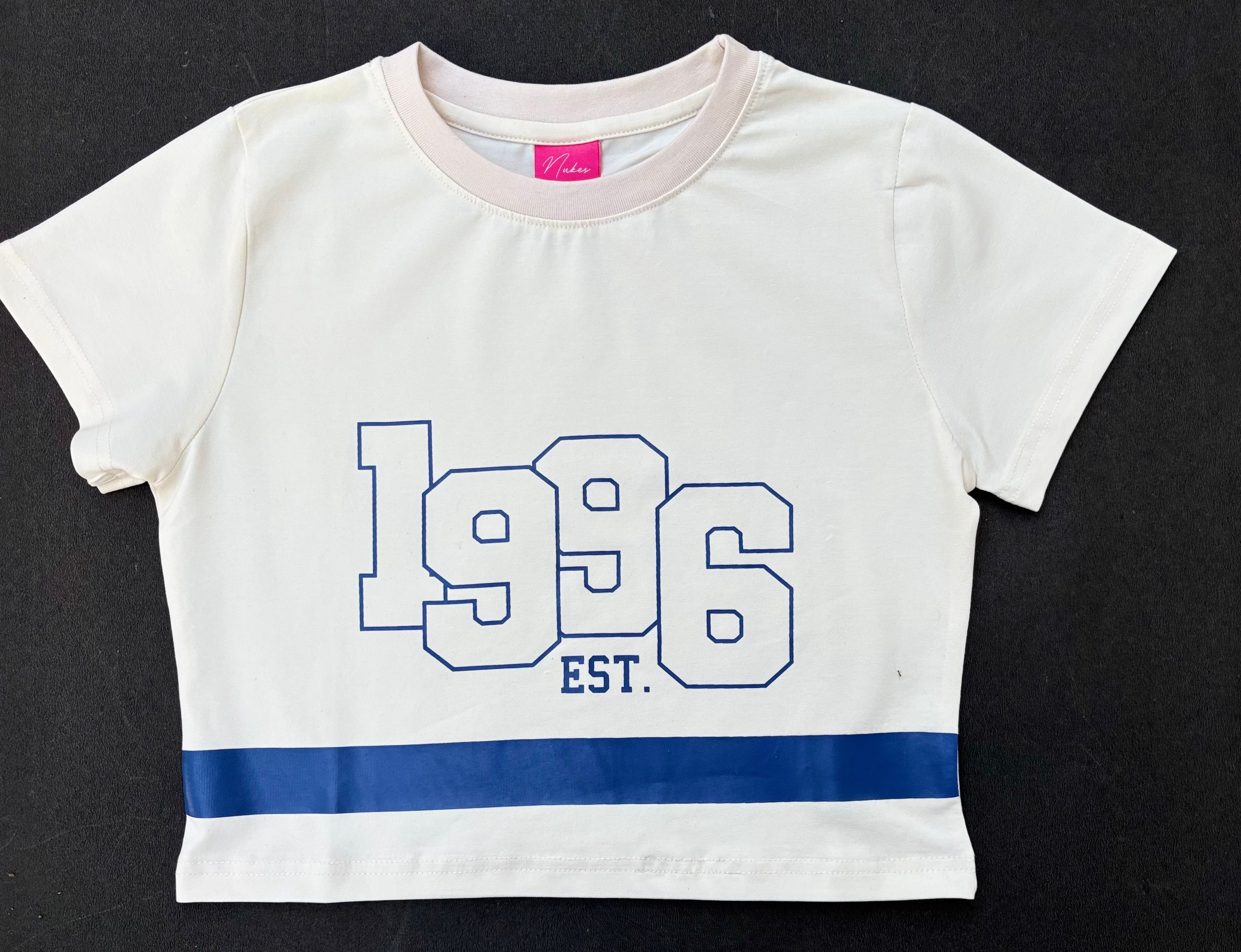 White print baby tee (1996)