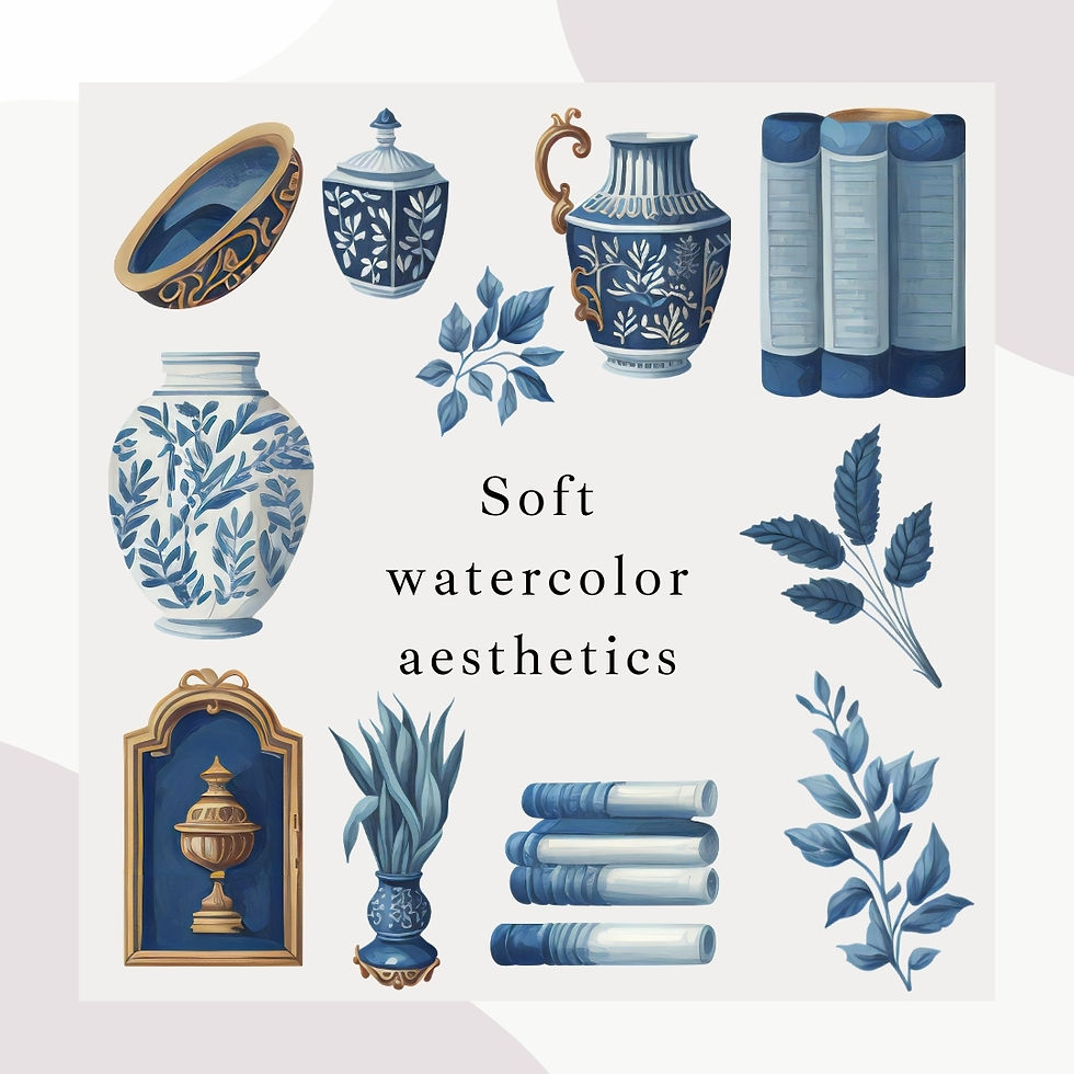 Thumbnail: Scholarly Digital Stickers, baroque style digital stickers