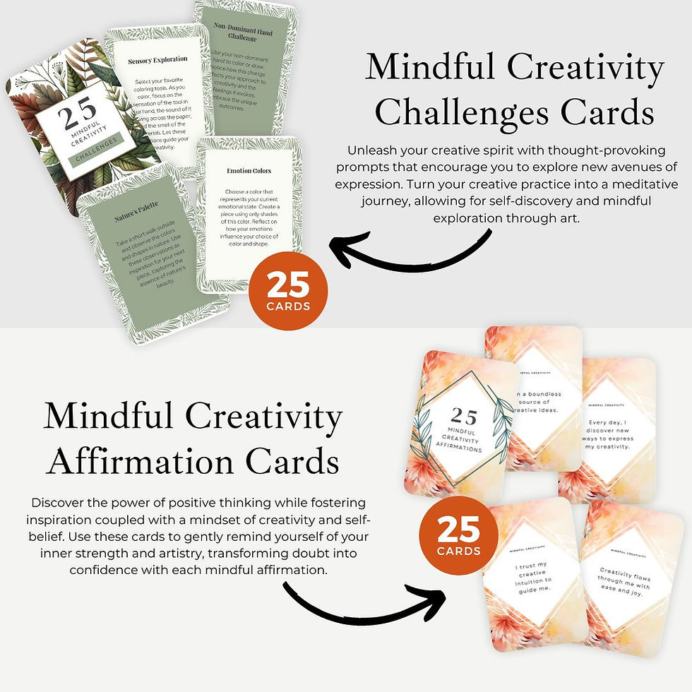Thumbnail: Mindful creativity affirmation and challenge cards, How can mindfulness improve creativity?