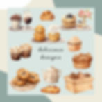 Thumbnail: Digital Stickers for Recipe Books, Food Stickers, Culinary Digital Stickers, Digital Stickers for Food Bloggers