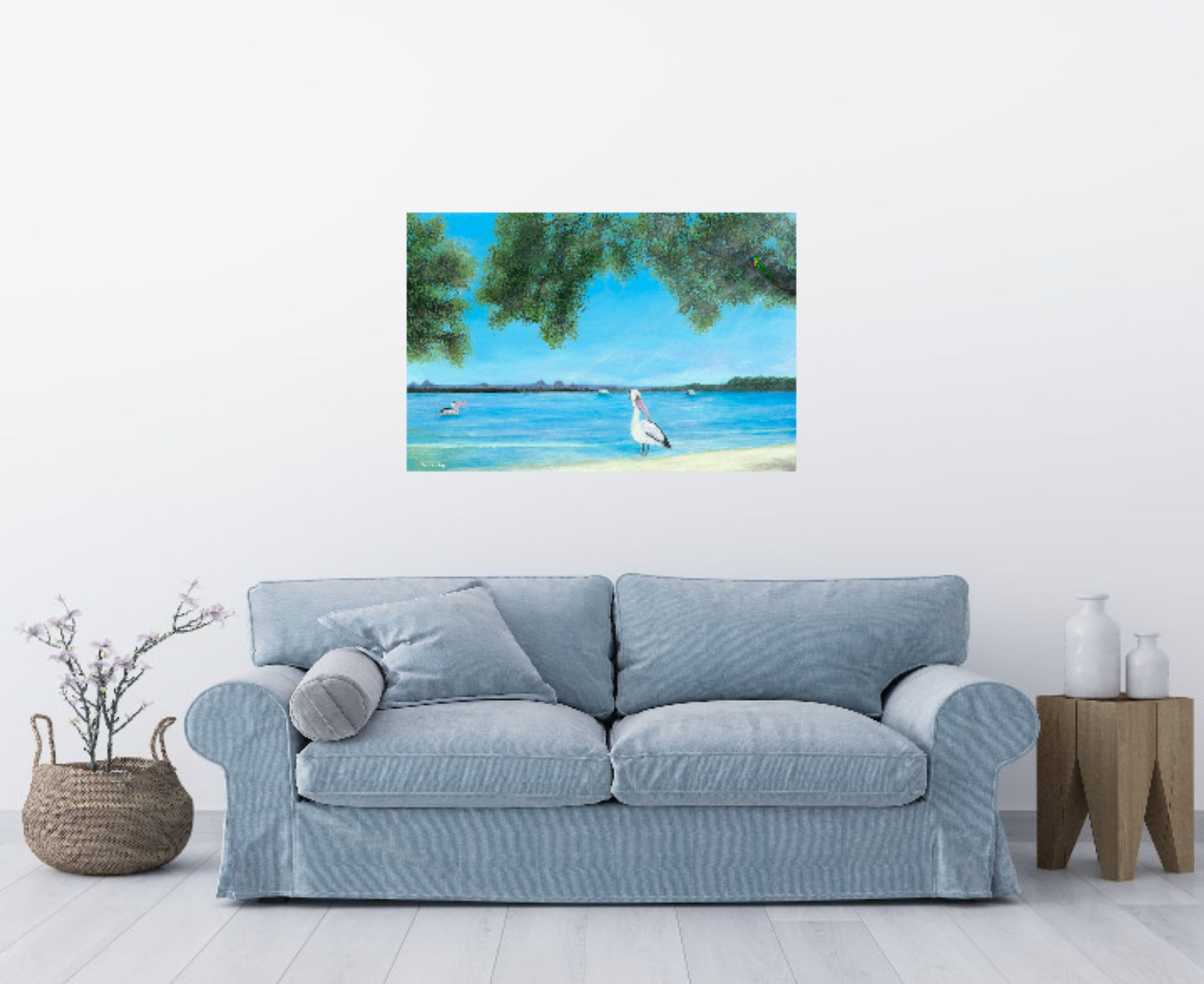 Glasshouse Mountain View seascape painting fine art reproductions