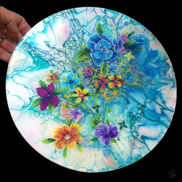 Floral Acrylic Pour Bloom