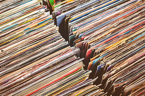 Stacked Vinyl Records
