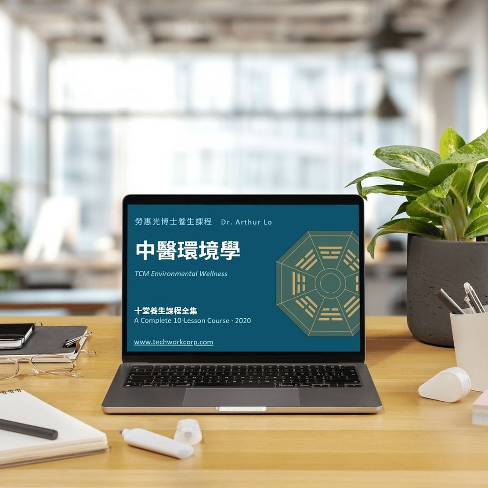 Computer screen showing online course for Dr Lo's TCM environmental wellness digital course