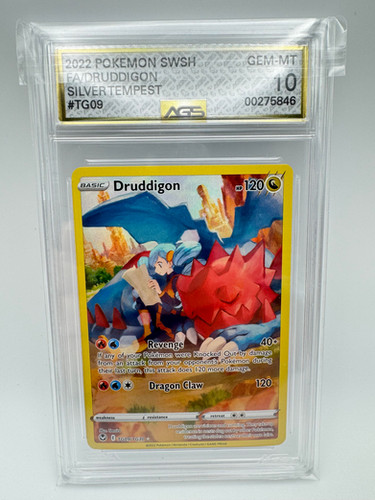 Graded AGS 10 Druddigon 2022 Silver Tempest TG09 Holographic Card ...