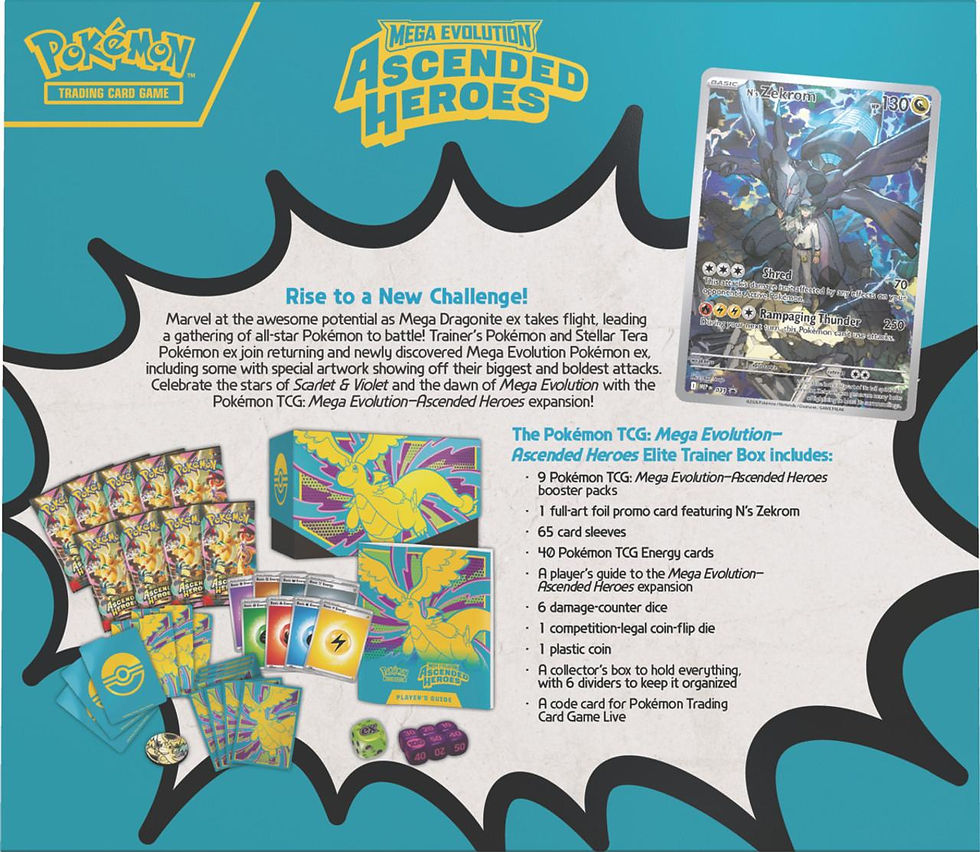 Thumbnail: Pokémon TCG: Mega Evolution Ascended Heroes Elite Trainer Box (9-packs inside)