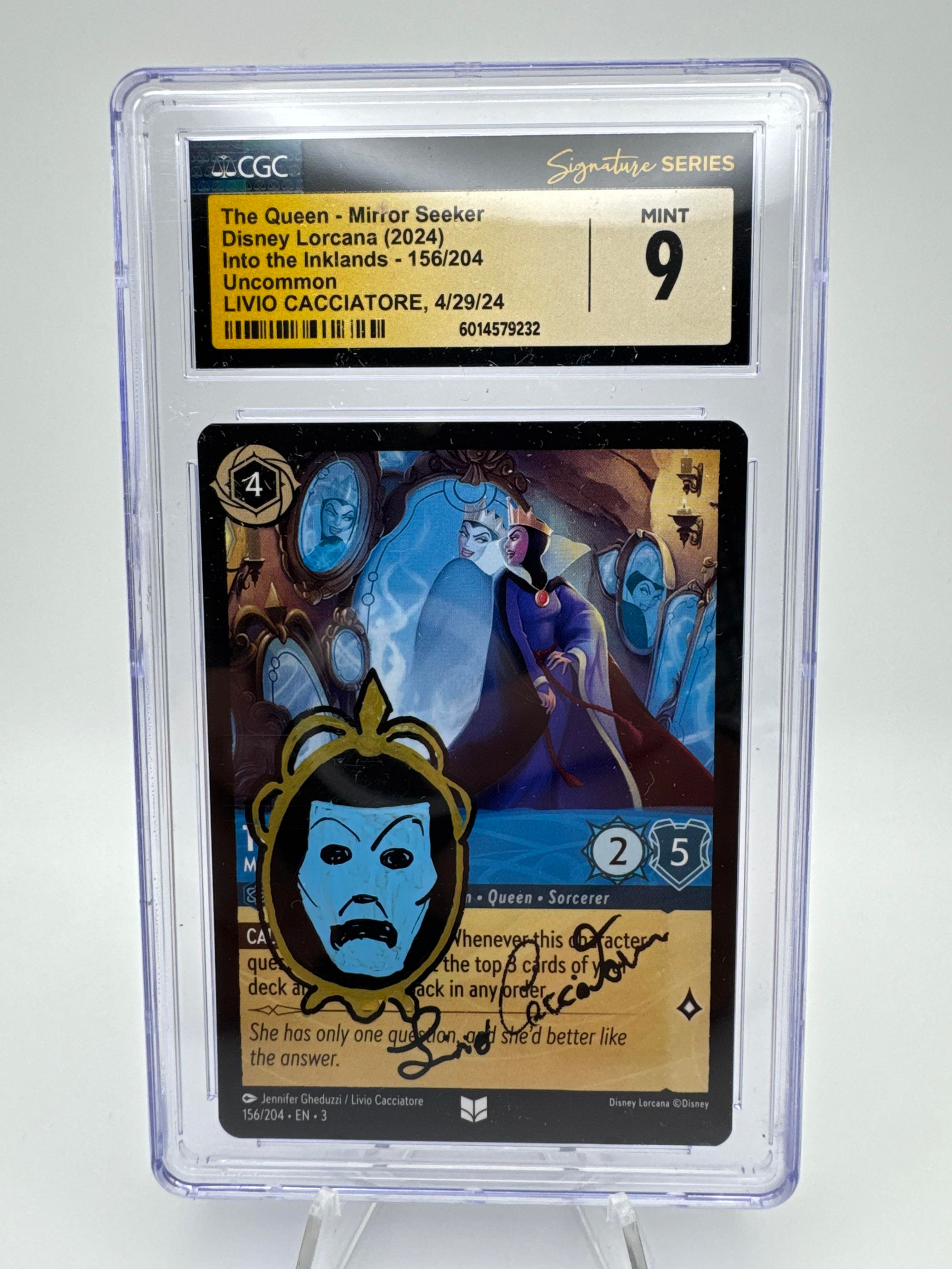 Graded CGC 9 The Queen - Mirror Seeker 2024 Disney Lorcana - Into the Inklands