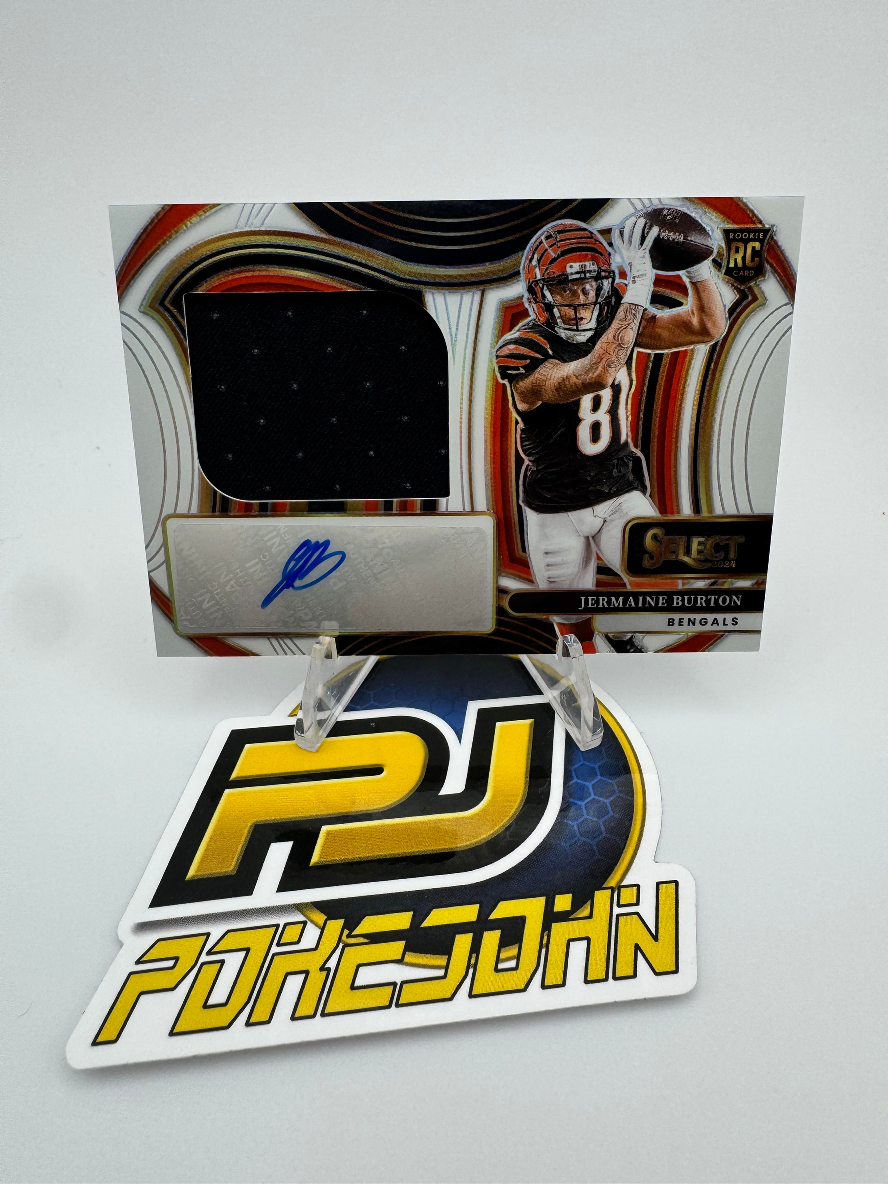 Panini 2024 Select NFL Jermaine Burton JRSS-JBN /75 Pack Fresh Autograph &