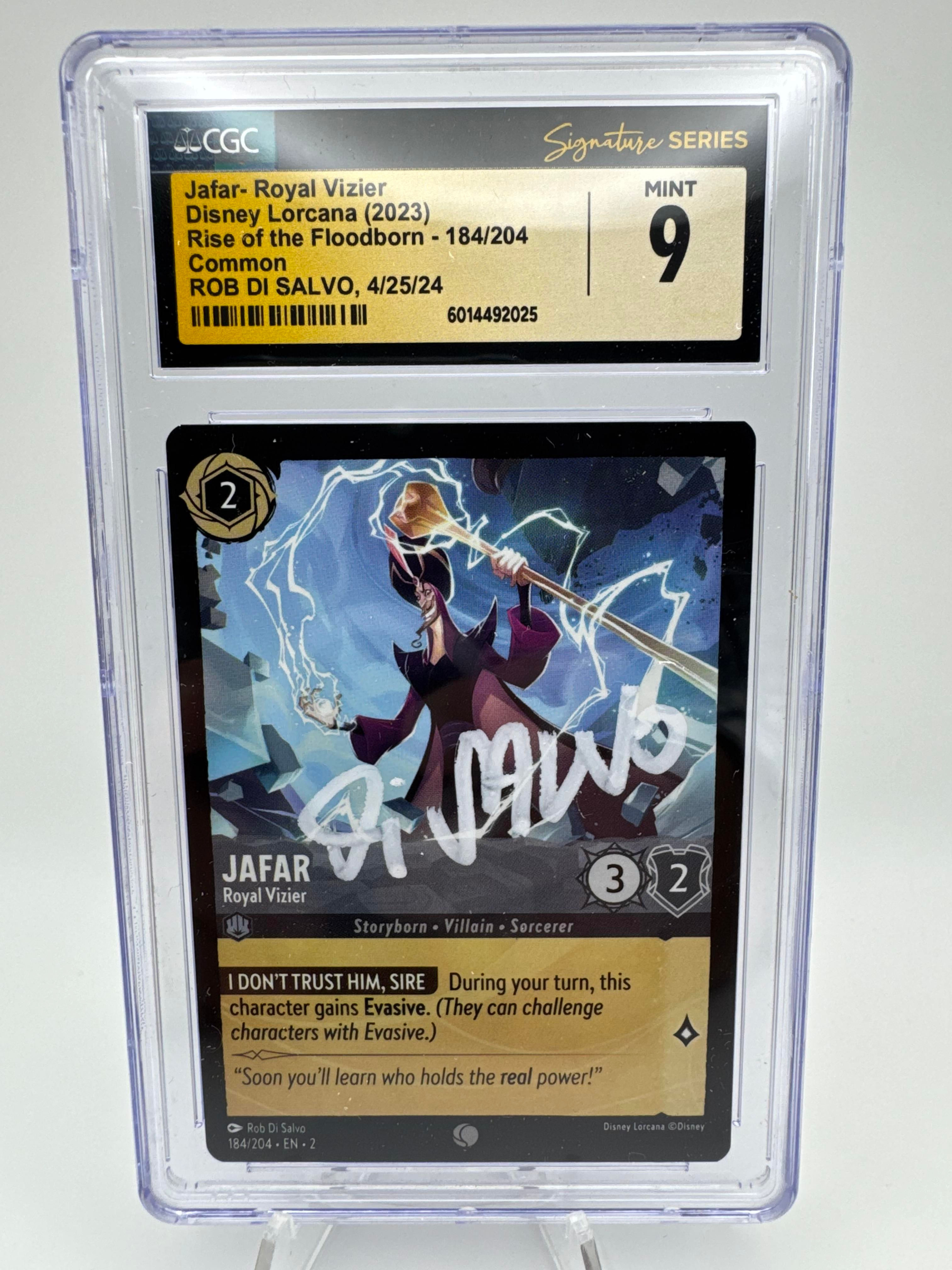 Graded CGC 9 Jafar - Royal Vizier 2023 Disney Lorcana - Rise of the Floodborn