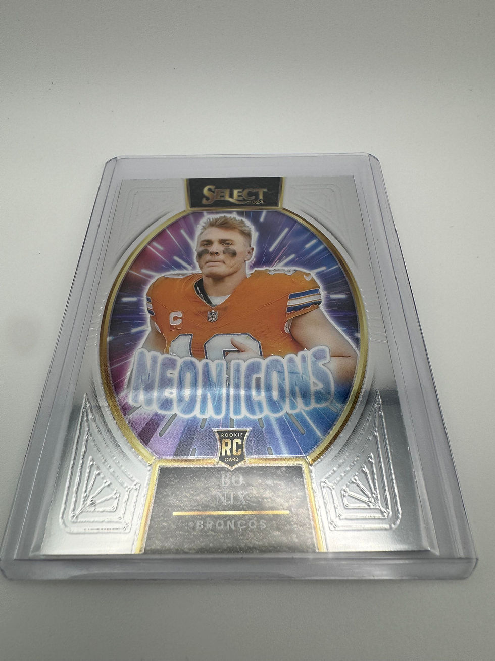 Thumbnail: Panini 2024 Select NFL Bo Nix "Rookie Card" No. 14 - Pack Fresh, Player Card
