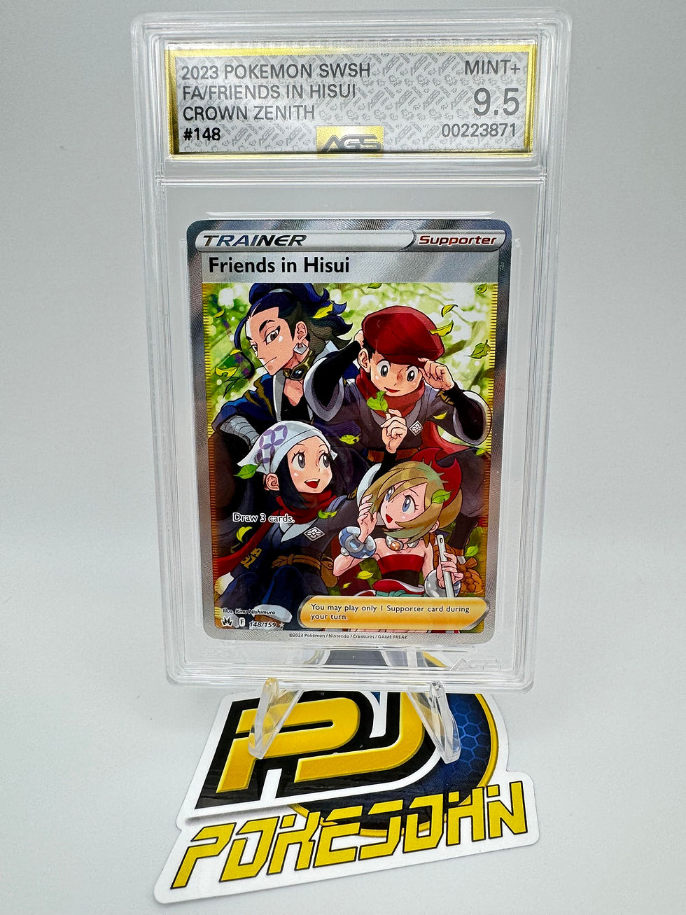 Thumbnail: Graded AGS 9.5 Friends in Hisui 2023 Crown Zenith 148 Holographic Pokemon Card