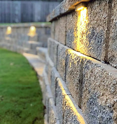 Retaining Wall Lights retaining wall with lights