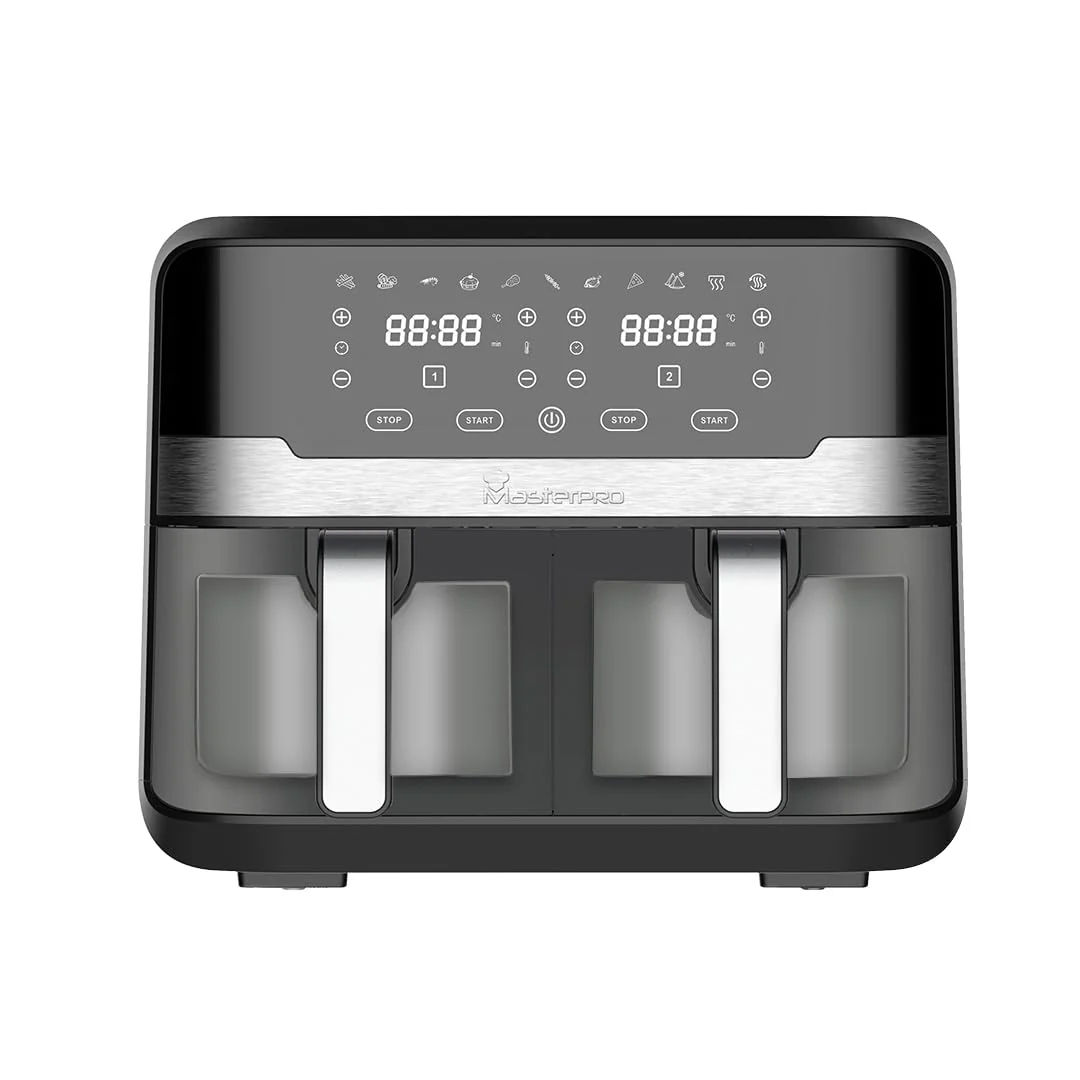MasterPro Air Fryer 9 L (2400 Watts) with Dual Transparent Non-Stick Bucket