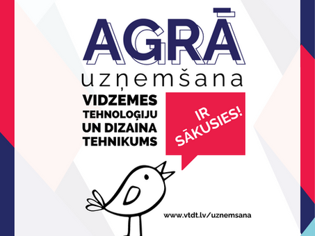 Sākusies AGRĀ uzņemšana!