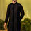 Thumbnail: Black Electric Long Kurta Set