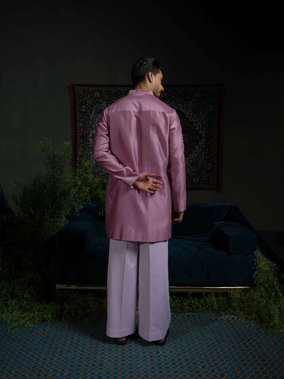 Thumbnail: Purple Petal Kurta Set