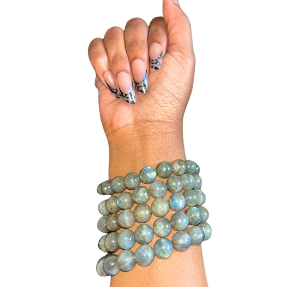 Thumbnail: Labradorite Crystal Bracelet ( Blue Flash)