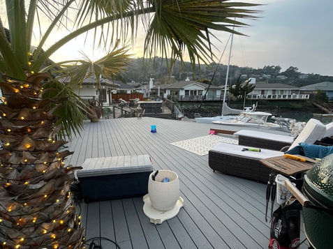 Repairing an old deck and dock as well as expanded on to this beautiful Bay front home. 