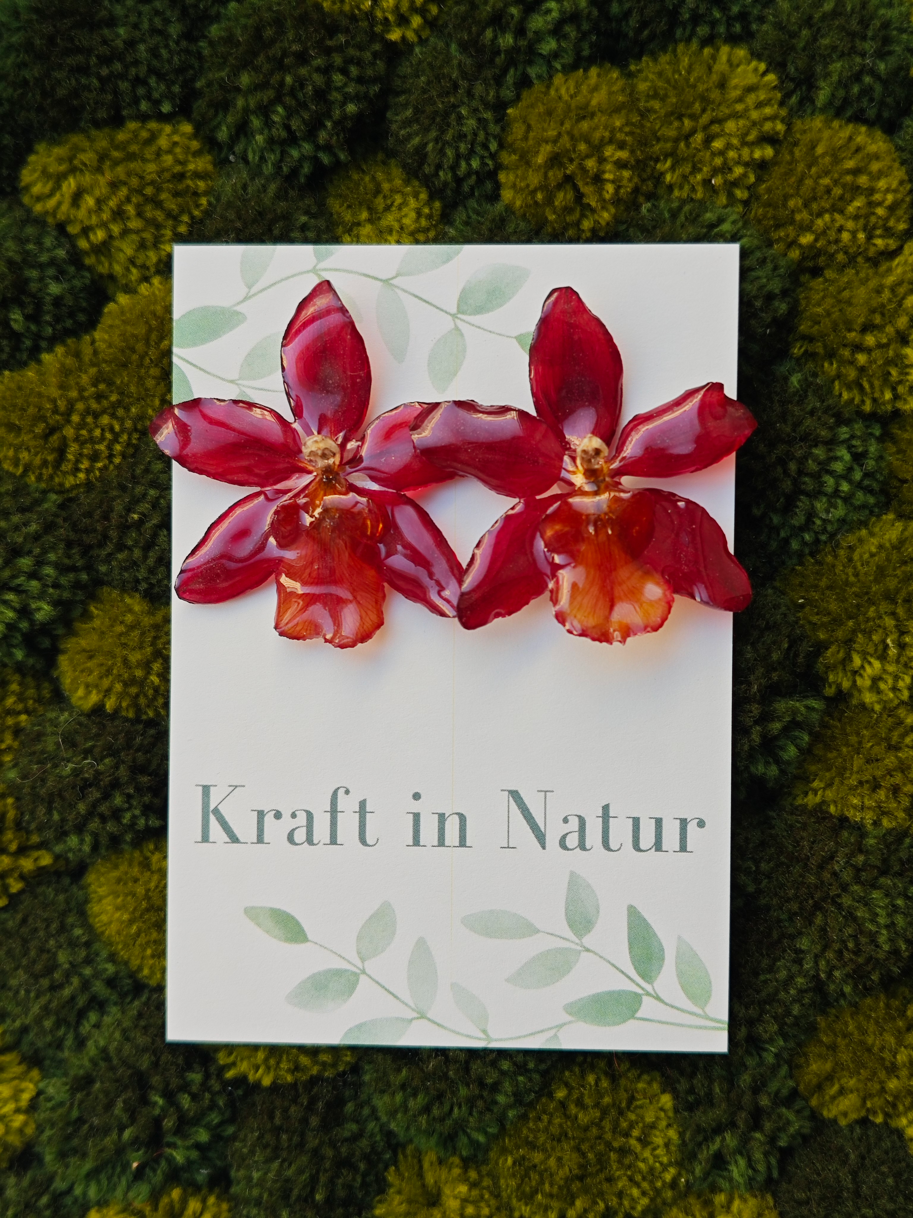 Red Cambria Orchid Earrings