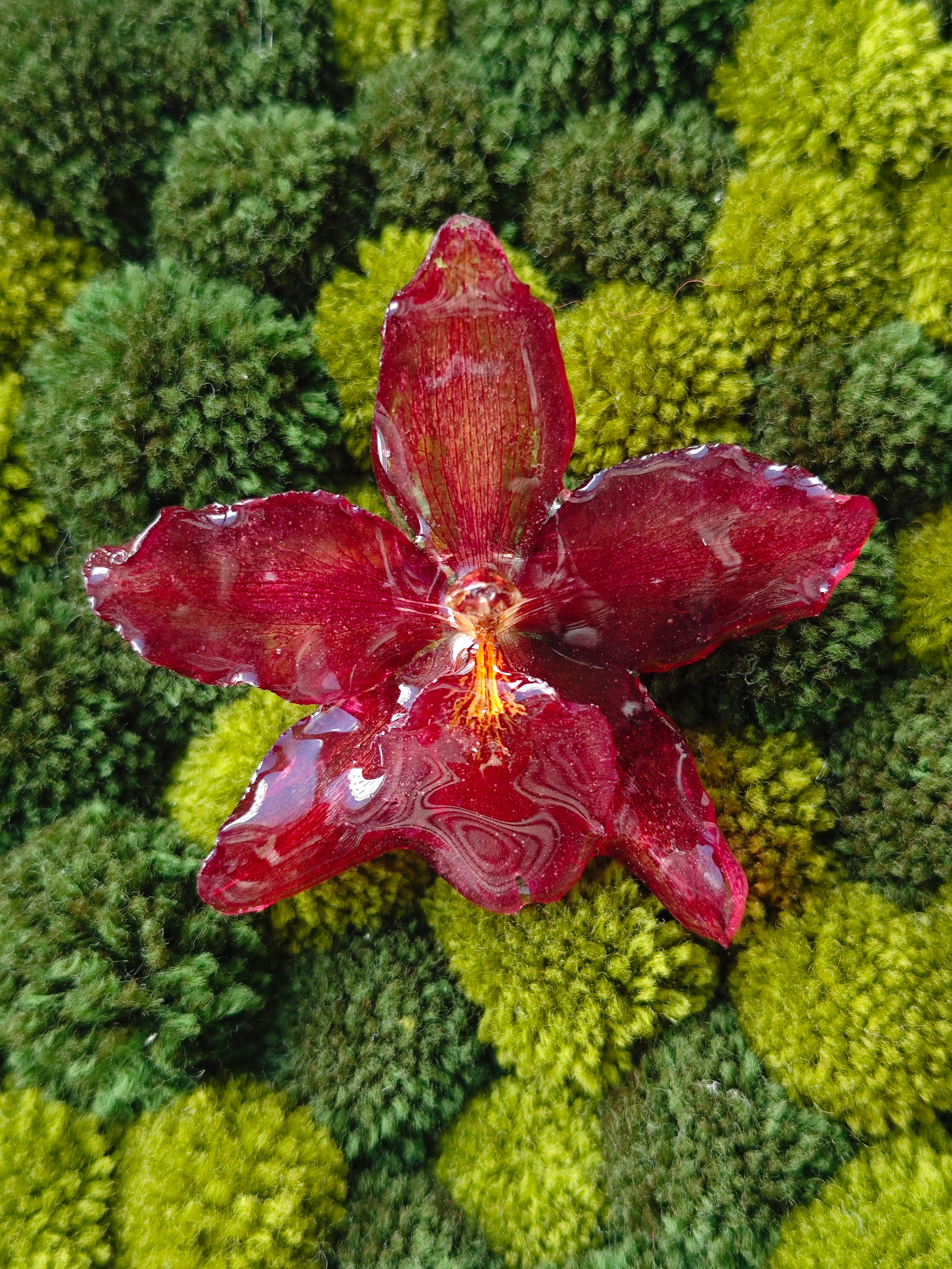 XL Red Cambria Brosche 