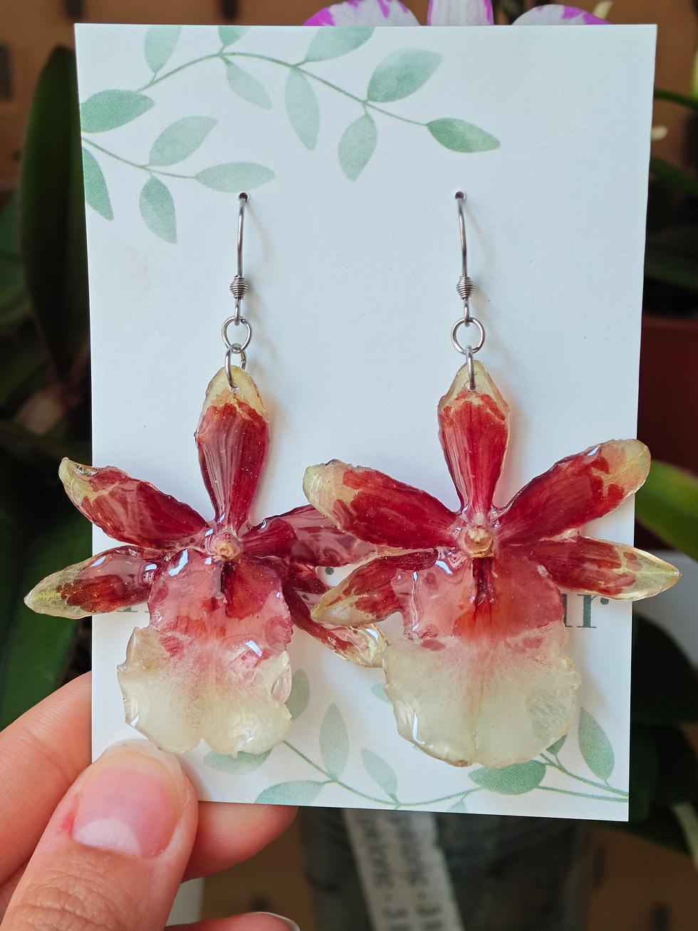Thumbnail:  Large Cambria Orchids Dangles 