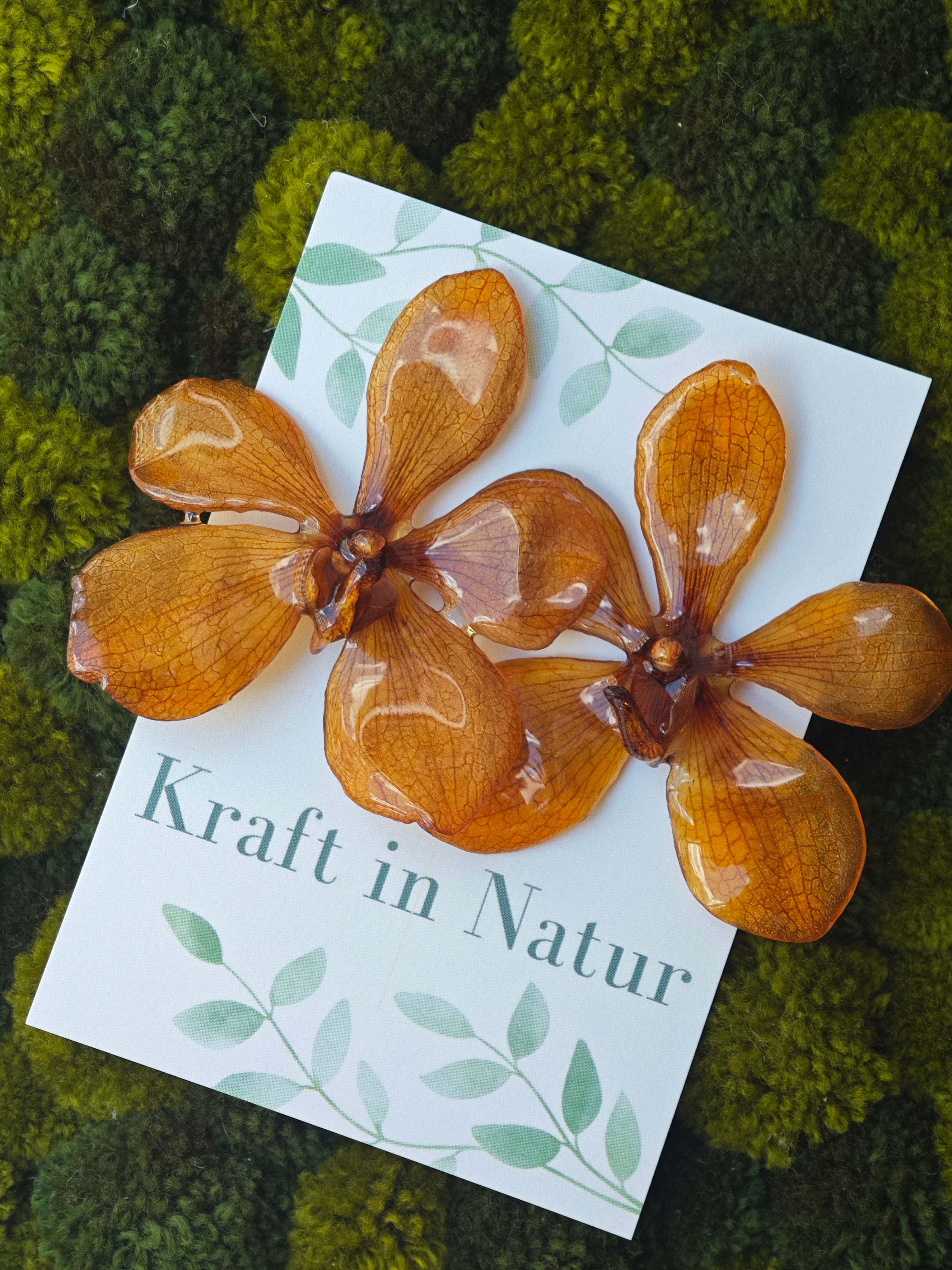 Red XL Caramel Orchid Earrings