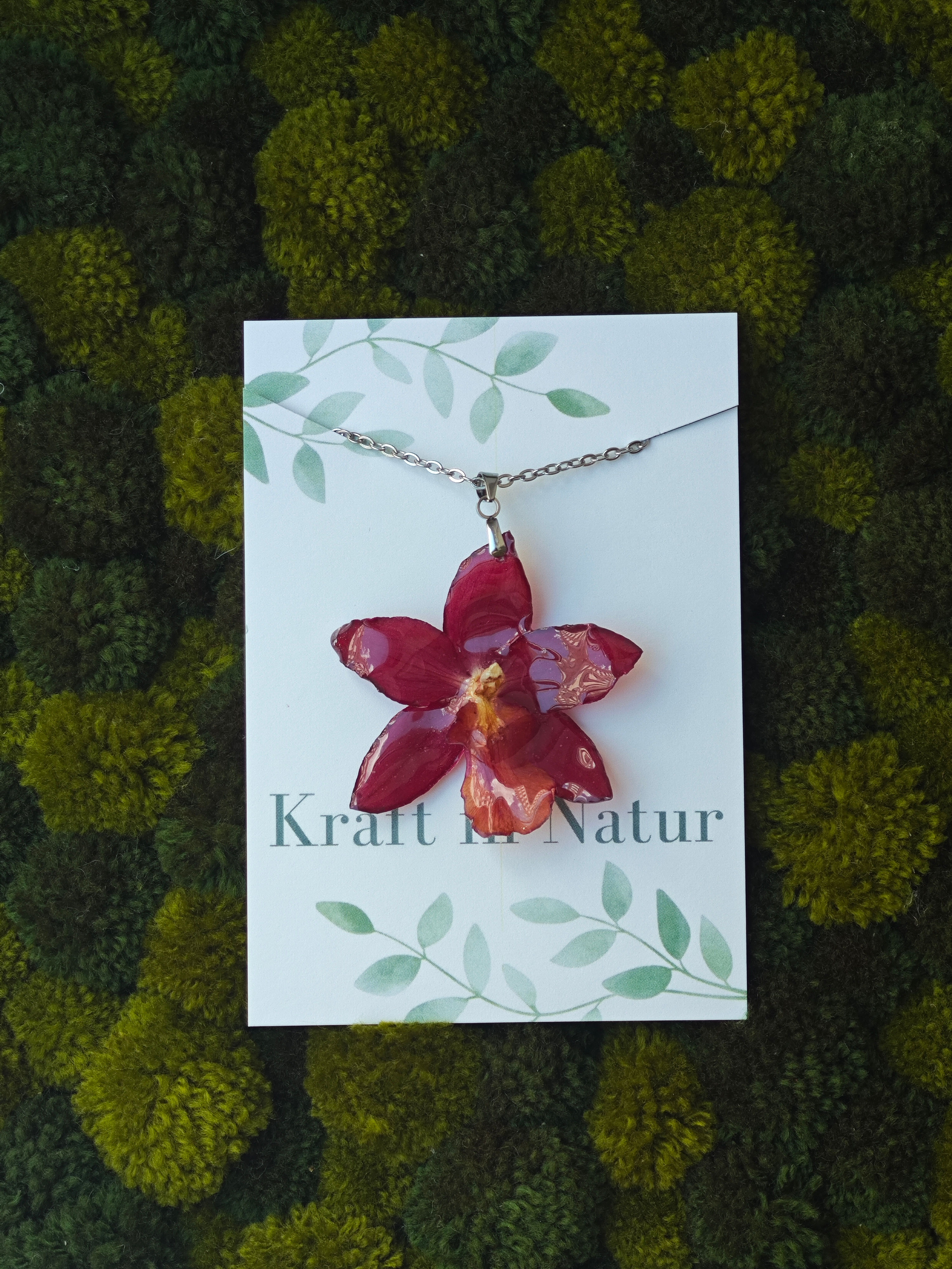 Red Cambria Orchid Necklace