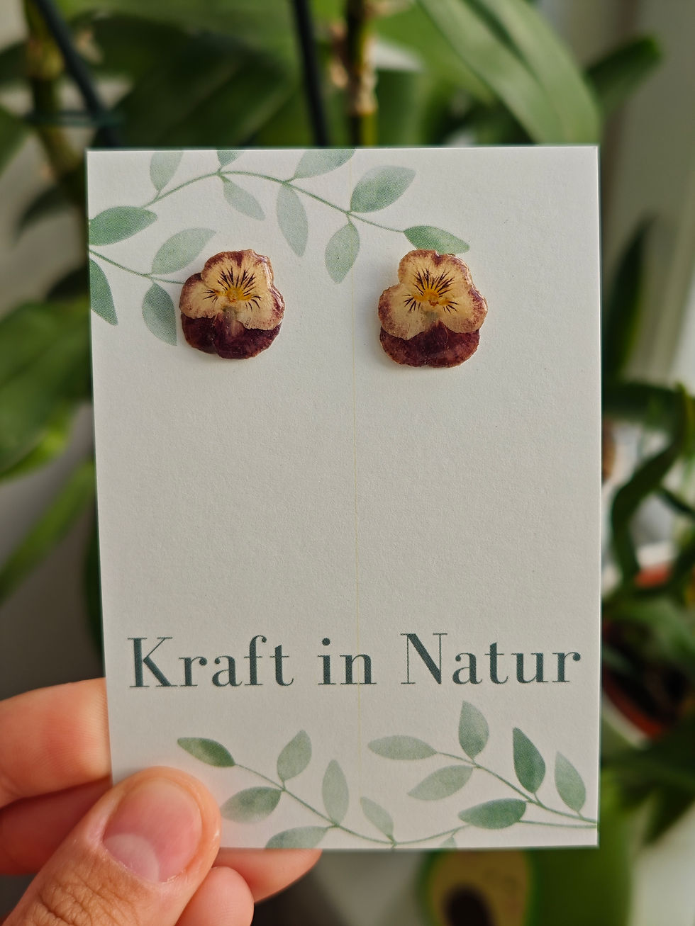 Mini Pansies Stud Earrings