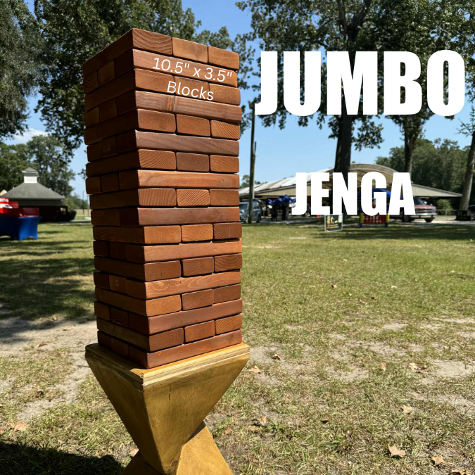Gender Reveal Jumbo Jenga Game - Party Rentals