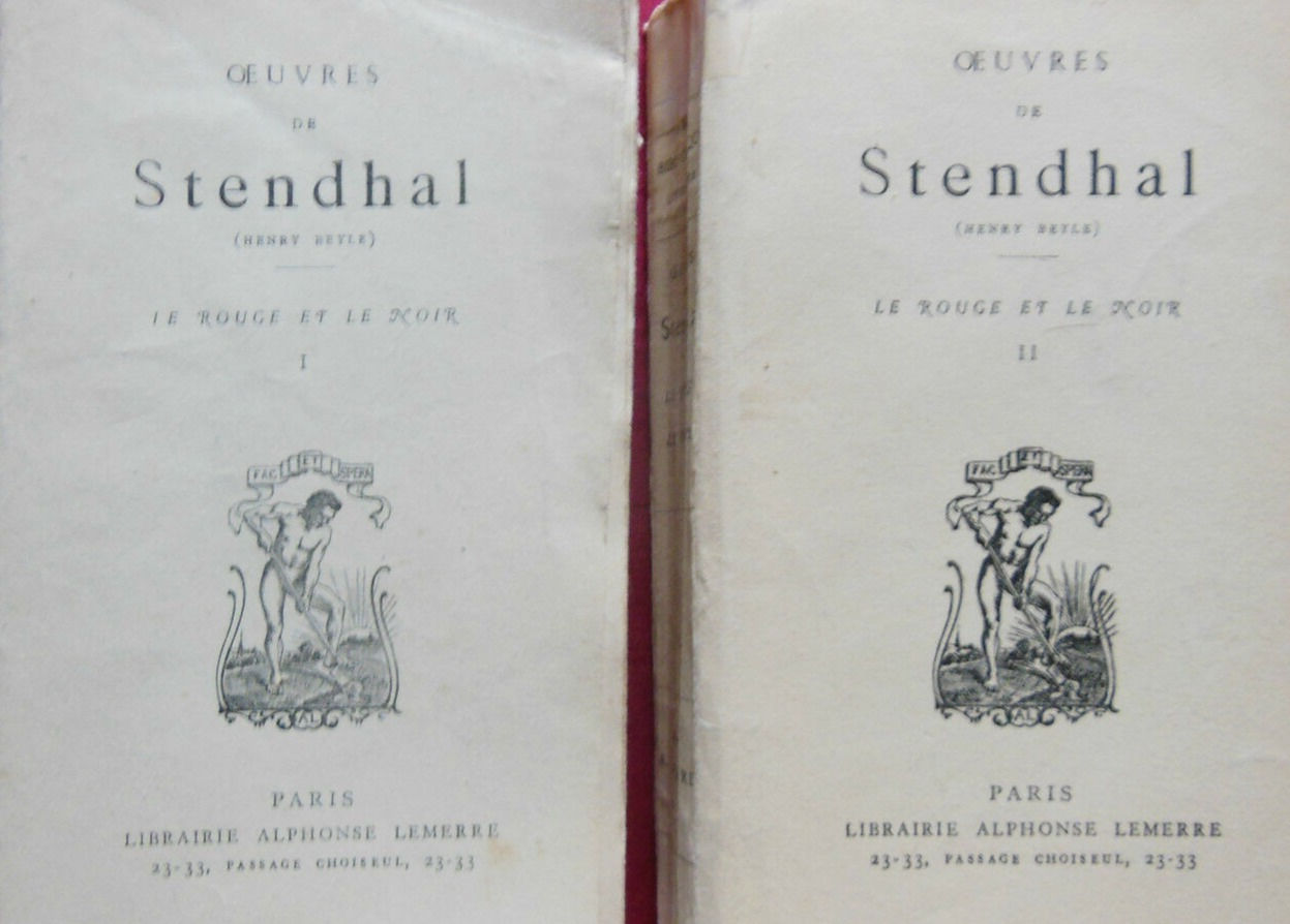 Le rouge et le noir - Stendhal  (Henry BEYLE)  2 Tomes