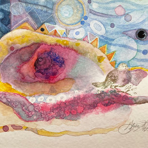 Grace Scharr McEnaney, Liminal Rest, Watercolor Painting