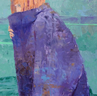 Amy Conover, Purple Cocoon, Oil on Canvas