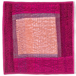 Phyllis Small, Silk Squared, Silk quilt, 14x14