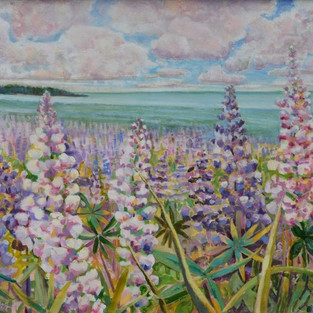 Amy Conover, Lupine, Oil on Canvas