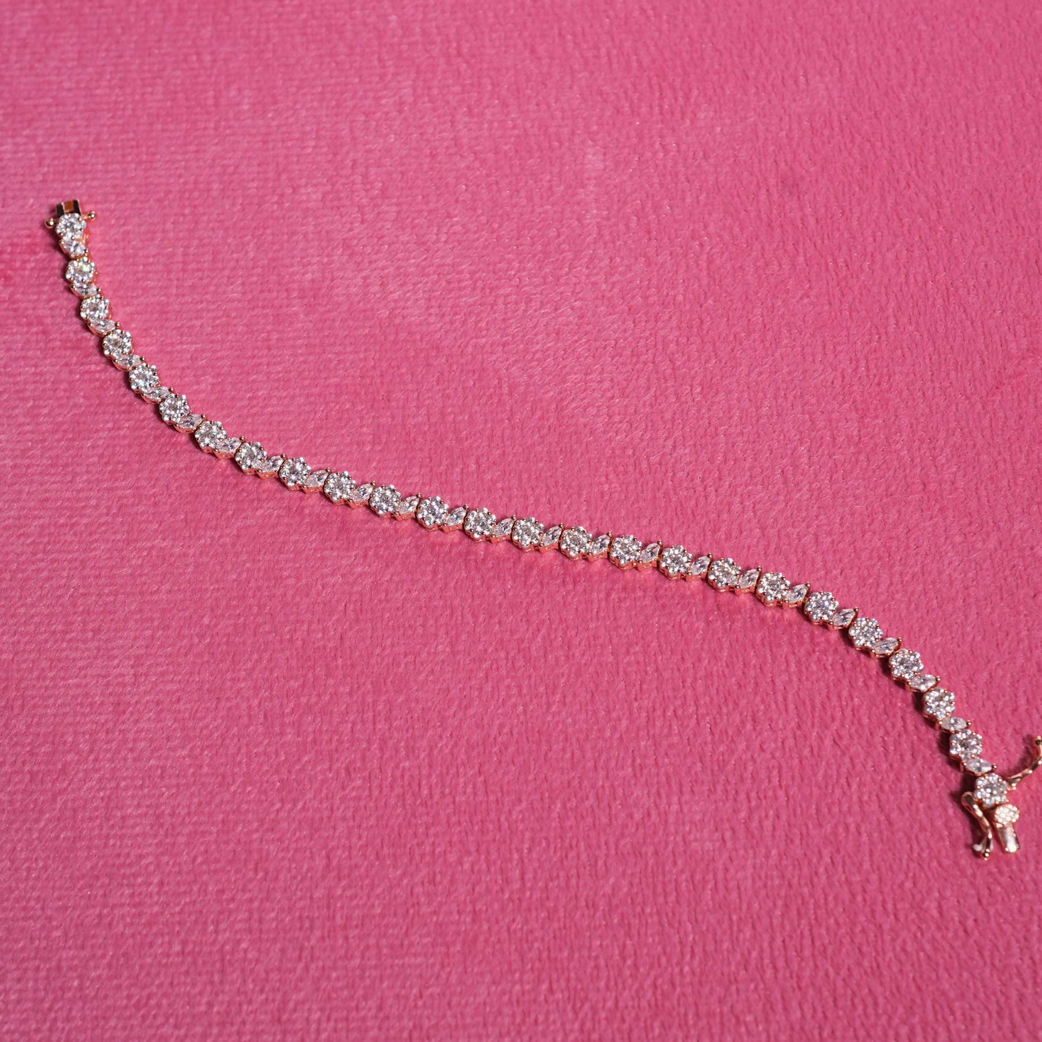 Ariana Rose Gold- Plated Silver Petal Bracelet