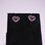 Thumbnail: Pink Hearts Silver Earrings
